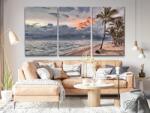  Festés számok szerint - Csendes strand (3 db-os készlet) Méret: 40x60cm (3db), Keretezés: Műanyagtáblával