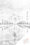  PontPöttyöző - Taj Mahal Méret: 40x60cm, Keretezés: Műanyagtáblával, Szín: Piros
