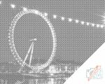  PontPöttyöző - London Eye Méret: 30x40cm, Keretezés: Kartonlemezen, Szín: Zöld