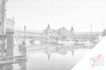  PontPöttyöző - Plaza de Espaňa Sevillaban Méret: 40x60cm, Keretezés: Kartonlemezen, Szín: Fekete