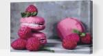  Festés számok szerint - Macaronok málnákkal Méret: 40x60cm, Keretezés: Kartonlemezen