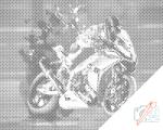  PontPöttyöző - Motoros szenvedély Méret: 40x50cm, Keretezés: Műanyagtáblával, Szín: Piros