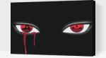 Festés számok szerint - Mangekyou sharingan Méret: 40x60cm, Keretezés: Kartonlemezen