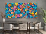  Festés számok szerint - Színes minta 5 (3 db-os készlet) Méret: 40x60cm (3db), Keretezés: Kartonlemezen