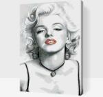 Festés számok szerint - Marilyn Monroe piros ajkakkal Méret: 40x60cm, Keretezés: Műanyagtáblával