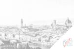  PontPöttyöző - Firenze, Olaszország Méret: 40x60cm, Keretezés: Kartonlemezen, Szín: Fekete