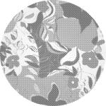  PontPöttyöző - Absztrakt virágok 1 Méret: 50x50cm, Keretezés: Műanyagtáblával, Szín: Kék