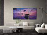  Festés számok szerint - Lila napfelkelte (3 db-os készlet) Méret: 40x60cm (3db), Keretezés: Kartonlemezen