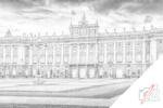  PontPöttyöző - Királyi palota, Madrid Méret: 40x60cm, Keretezés: Műanyagtáblával, Szín: Piros