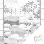  PontPöttyöző - Japán háttér Méret: 50x50cm, Keretezés: Műanyagtáblával, Szín: Fekete
