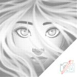  PontPöttyöző - Kék tünder Méret: 50x50cm, Keretezés: Műanyagtáblával, Szín: Fekete