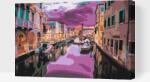  Festés számok szerint - Velencei hajókázás Méret: 40x60cm, Keretezés: Kartonlemezen