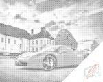  PontPöttyöző - Ferrari Méret: 40x50cm, Keretezés: Kartonlemezen, Szín: Zöld