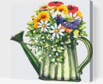 Festés számok szerint - Virágcsokor kannában Méret: 50x50cm, Keretezés: Műanyagtáblával
