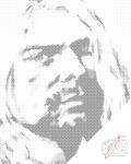  PontPöttyöző - Kurt Cobain Méret: 40x50cm, Keretezés: Műanyagtáblával, Szín: Kék
