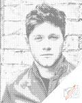  PontPöttyöző - Niall Horan 2 Méret: 40x50cm, Keretezés: Műanyagtáblával, Szín: Fekete