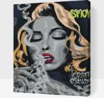  Festés számok szerint - A nő és a cigaretta Méret: 30x40cm, Keretezés: Kartonlemezen