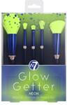 W7 Set pensule pentru machiaj 5 buc. - W7 Glow Getter Neon Makeup Brush Set 5 buc