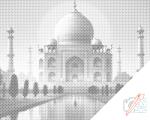  PontPöttyöző - Meseszép Taj Mahal Méret: 30x40cm, Keretezés: Kartonlemezen, Szín: Piros