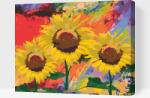  Festés számok szerint - Napraforgók a stúdióban Méret: 40x50cm, Keretezés: Műanyagtáblával