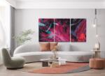  Festés számok szerint - Absztrakt háttér (3 db-os készlet) Méret: 40x60cm (3db), Keretezés: Műanyagtáblával