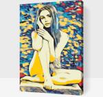  Festés számok szerint - Nő modell Méret: 40x60cm, Keretezés: Műanyagtáblával