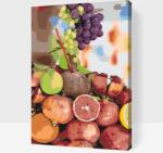  Festés számok szerint - Kókusz és gyümölcsök Méret: 40x60cm, Keretezés: Kartonlemezen