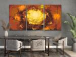  Festés számok szerint - Aranyvirág (3 db-os készlet) Méret: 40x60cm (3db), Keretezés: Műanyagtáblával