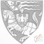  PontPöttyöző - Koszalin címere, Lengyelország Méret: 50x50cm, Keretezés: Műanyagtáblával, Szín: Piros