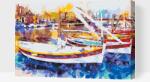  Festés számok szerint - Színpompás kikötő Méret: 40x60cm, Keretezés: Kartonlemezen