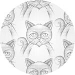  PontPöttyöző - Zsémbes cicák Méret: 50x50cm, Keretezés: Műanyagtáblával, Szín: Fekete