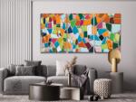  Festés számok szerint - Színes kövek (3 db-os készlet) Méret: 40x60cm (3db), Keretezés: Kartonlemezen