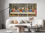  Festés számok szerint - Leonardo da Vinci: Az utolsó vacsora (3 db-os készlet) Méret: 30x40cm (3db), Keretezés: Kartonlemezen