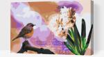  Festés számok szerint - Jácint és madár Méret: 40x60cm, Keretezés: Kartonlemezen