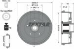 TEXTAR Tambur frana TEXTAR 94047500 (94047500) - automobilus