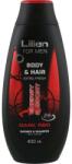 Lilien Șampon-gel de duș pentru bărbați - Lilien For Men Body & Hair Dark Red Shower & Shampoo 400 ml