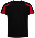 Just Cool Tricou sport copii Contrast Cool T - Neagră / roșie | 9-11 ani (JC003J-1000077973)