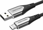 Vention USB-A 2.0 apa - Micro USB-B apa 2.0 Adat és töltő kábel - Szürke (2m) (COAHH)
