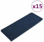 vidaXL 15 db kék öntapadó lépcsőszőnyeg 65x24, 5x3, 5 cm 343481
