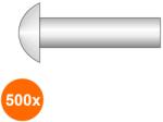 Bralo Set 500 x Pop-nituri Etanse Cap Bombat-Aluminiu Inox-4.8 X 9.5 (COR-500xBR.1119004810S)