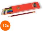 KOH-I-NOOR Set 12 x Creion grafit cu Guma Sidefat (HOK-12xKH-K1372)