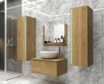 Venezia Alius A1 fürdőszobabútor szett + mosdókagyló + szifon (arany tölgy)