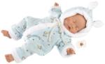 Llorens Llorens: Csukottszemű fiú csecsemő baba kapucnis pizsamában 31cm (63301L) - innotechshop