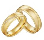 Ékszerkirály Férfi karikagyűrű, titánacél, aranyszínű, 13-as méret (32847257167_6)