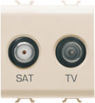 Gewiss Priza TV+SAT 2M Gewiss Chorus Ivory GW11383 (GW11383)