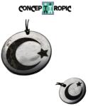  Pandantiv Shungit Rusia cu Semiluna Islamica - Protectia EMF 30x30x3-4 mm - 1 Buc