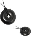  Pandantiv din Shungit Rusia Donut - Protectie EMF - 30x30x7 mm si 45x45 x7mm - 1 Buc