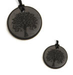  Pandantiv Shungit Rusia cu Arborele Vietii - Protectie EMF 30x30x3-4 mm - 1 Buc - concepttropic - 84,00 RON