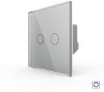 LIVOLO Intrerupator Dublu cu Revenire, Contact Uscat cu Touch LIVOLO - Serie Noua - culoare gri