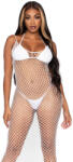 Leg Avenue Net Backless Maxi Dress 86963 White